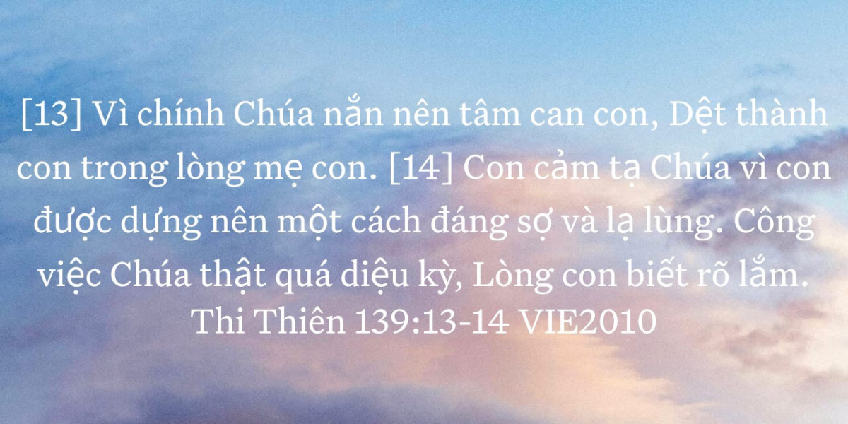 Chính Chúa nắn nên tâm can, dệt thành con trong lòng mẹ